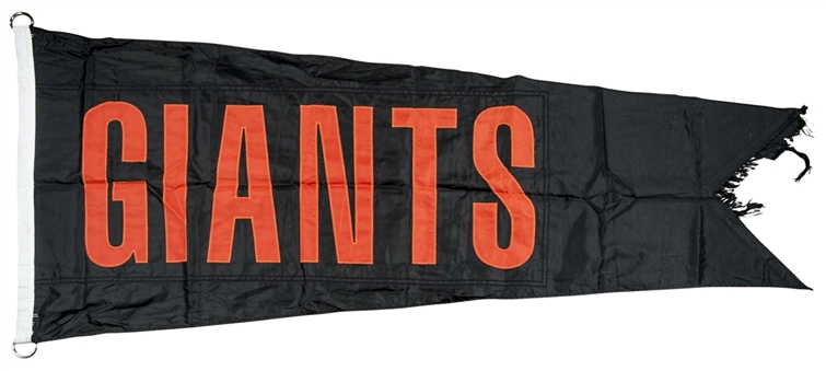 2015 San Francisco Giants Flag Flown on Wrigley Field Scoreboard 